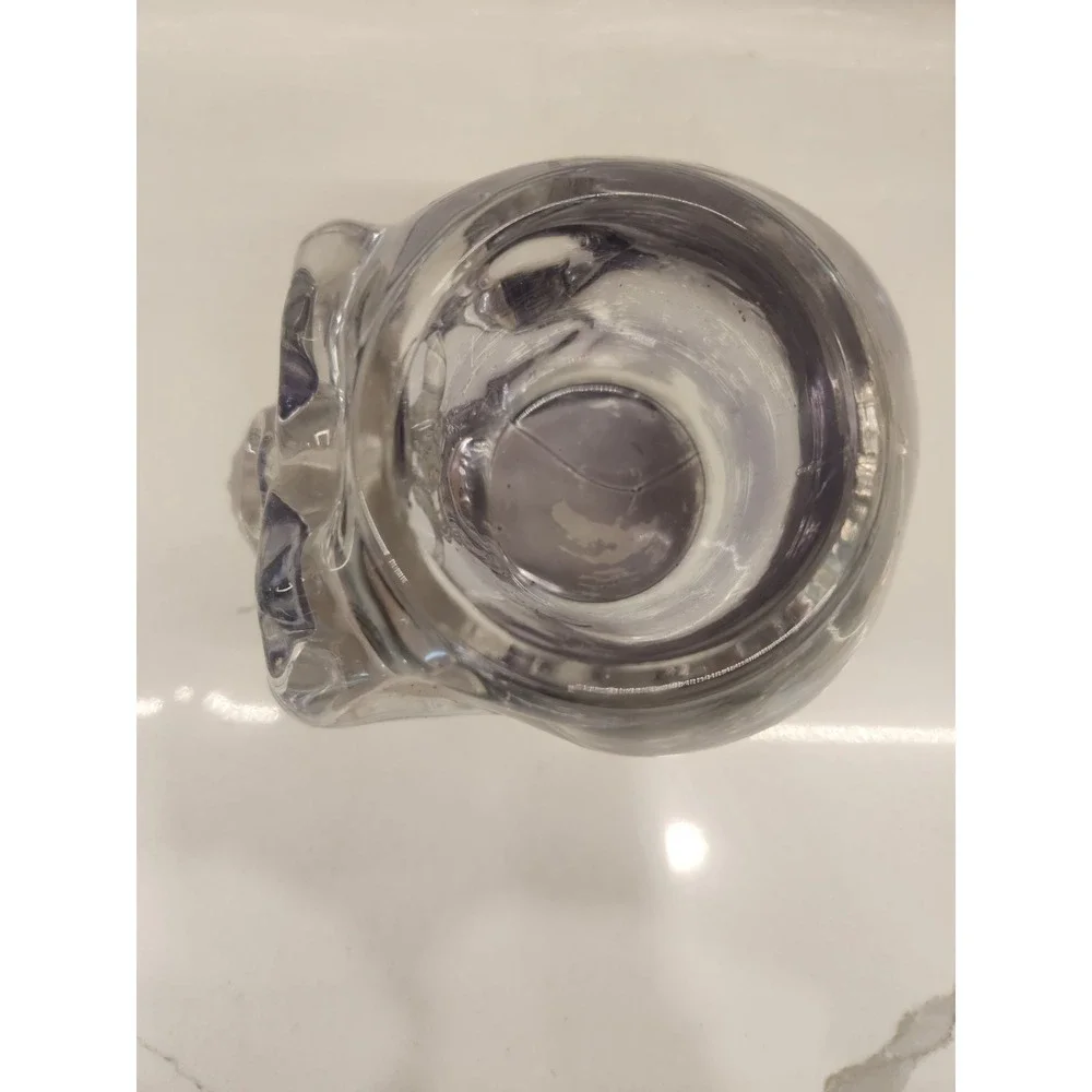 Skull Votive Candle Holder Heavy Glass Smoky Clear Colored Collectible Halloween